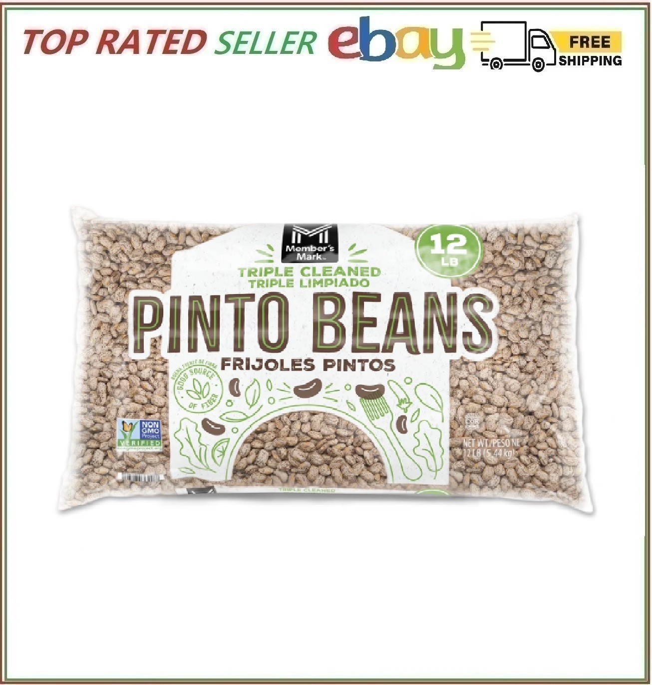 Member's Mark Pinto Beans 12 lbs – Bulk Dry Beans for Cooking & Storage gallery