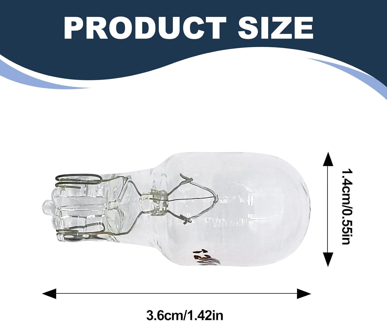 10 PCS T15 Brake Light Bulbs, 12V 16W Wedge-shaped Base Dual-wire Brake Turn Sig gallery
