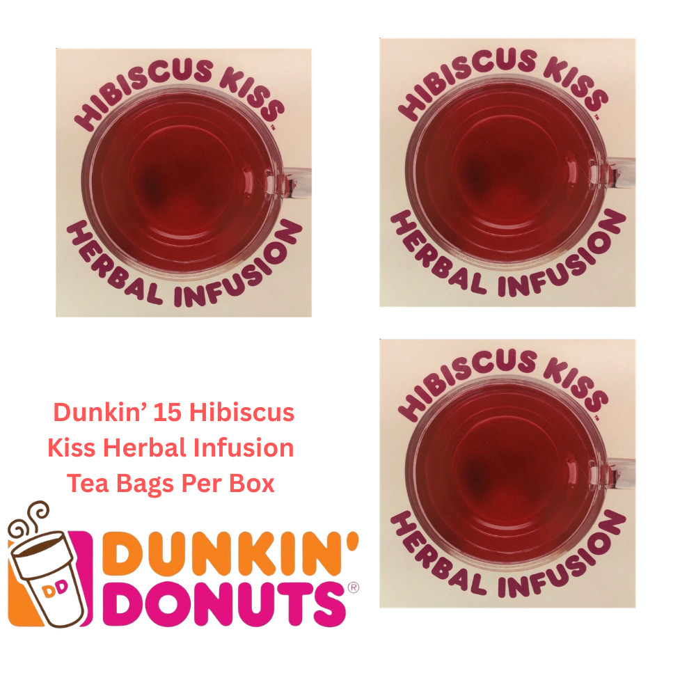 Dunkin Donuts Hibiscus Kiss Tea 45 tea bags (3 Pack of 15 ) gallery