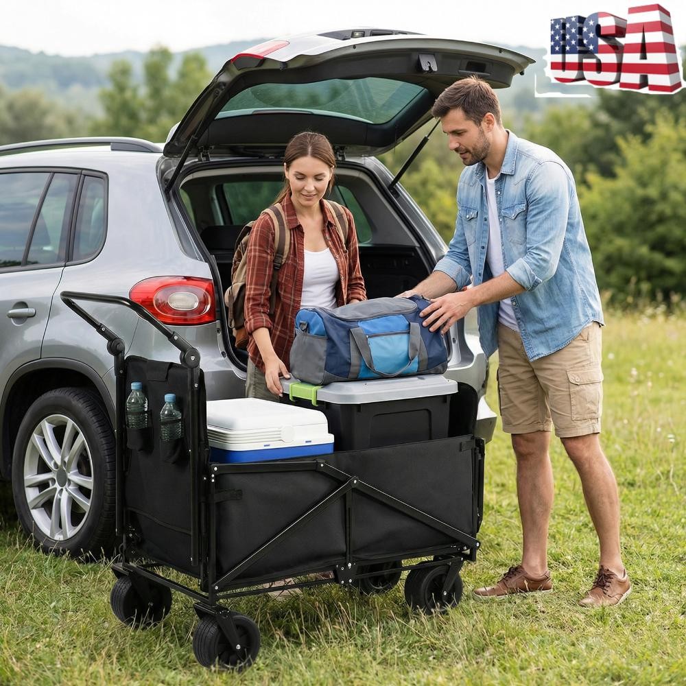 600D Oxford Cloth Collapsible Foldable Wagon 440lb Capacity for Outdoor gallery