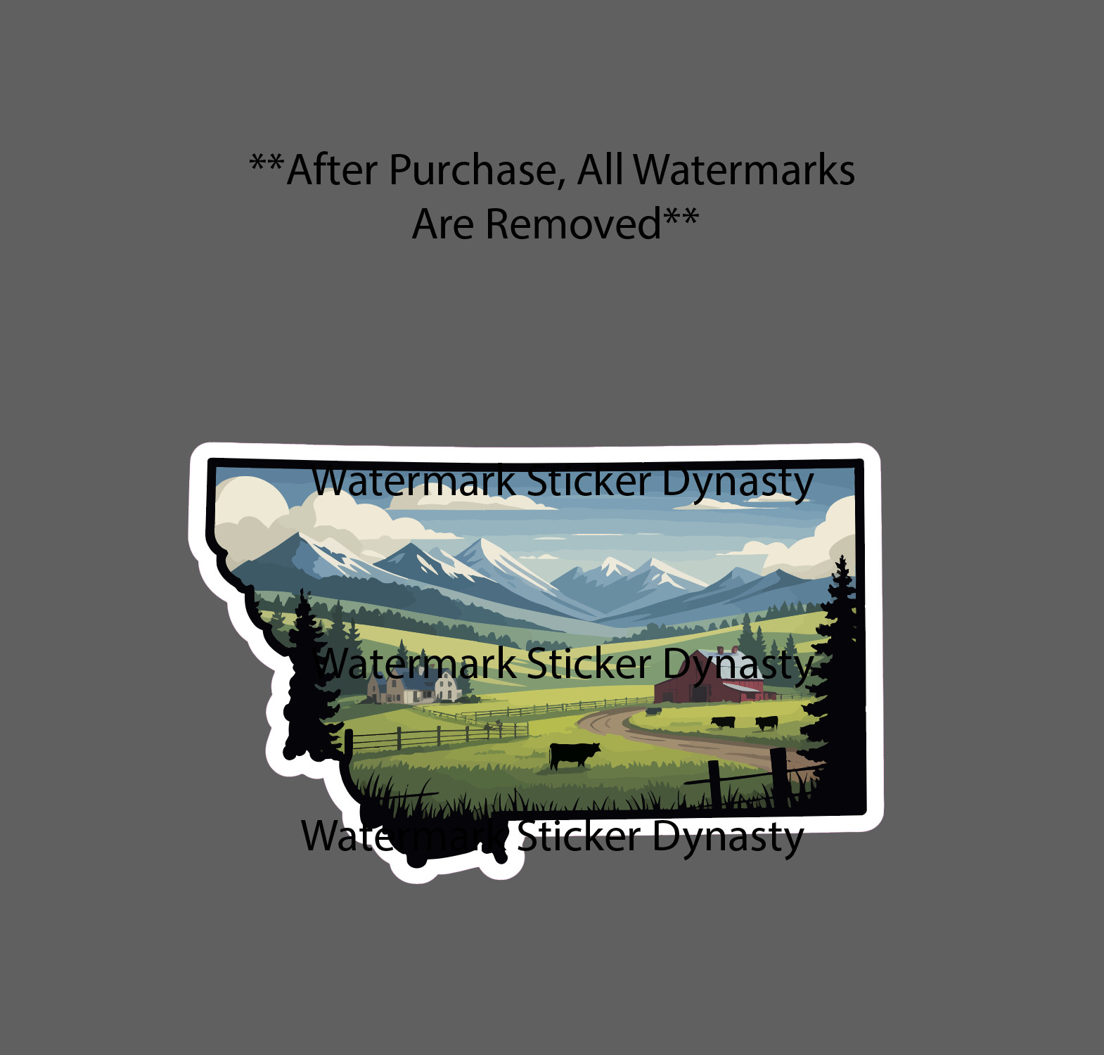 Montana Sticker Waterproof Decal State Rural Farm Travel Outdoor Gift NEW gallery