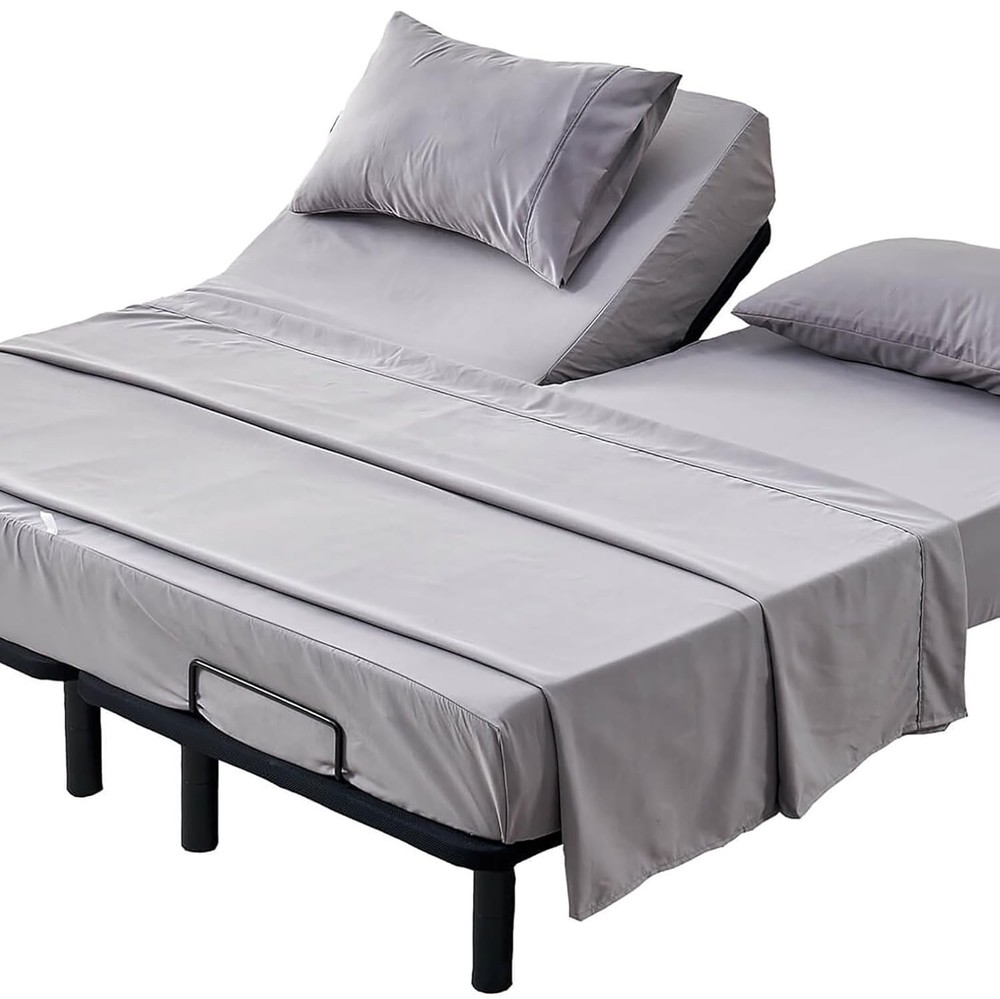 Split Top King Sheet Set Adjustable Bed 4 Piece Kingnex 28-30 Deep Pocket