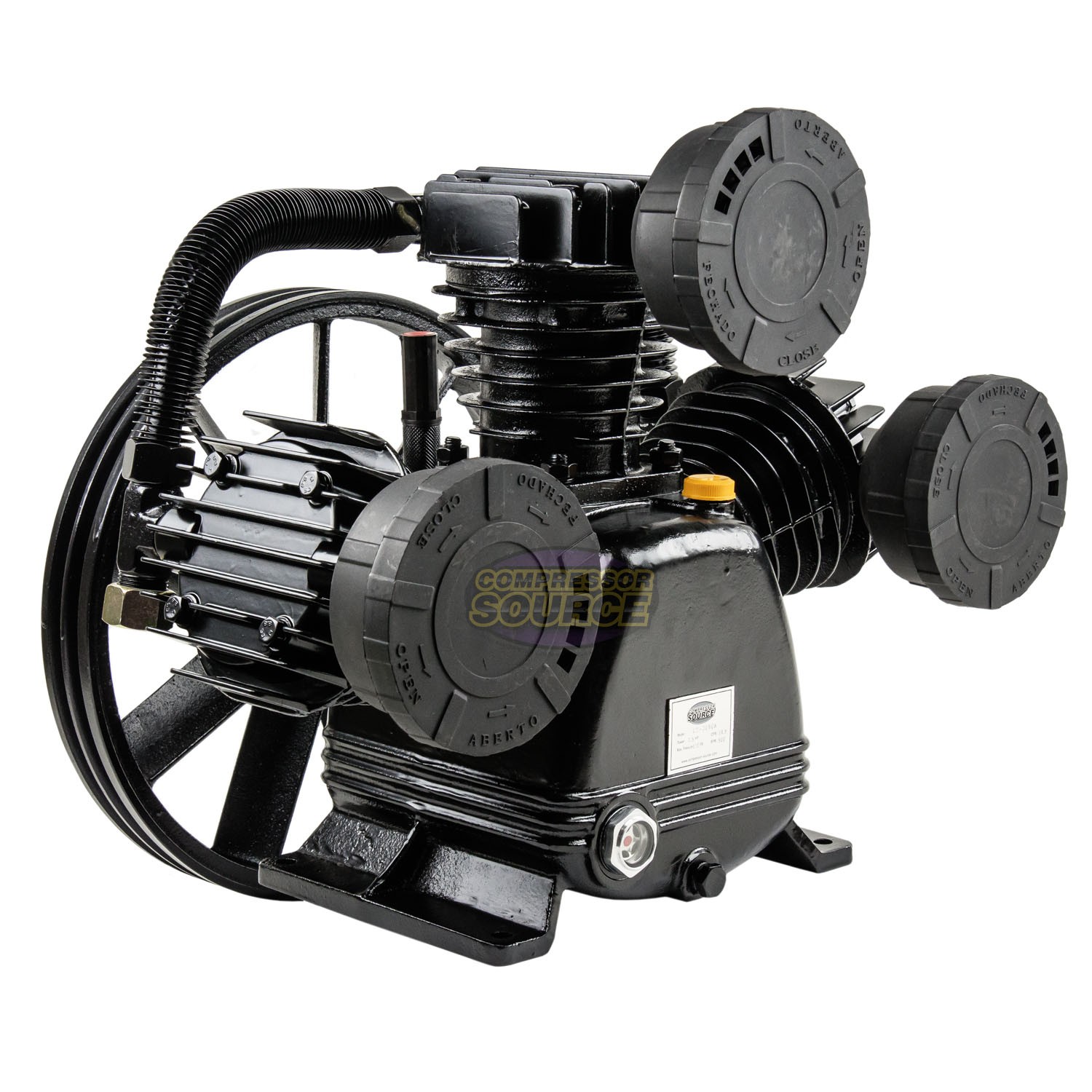 5 - 7.5 HP Replacement Air Compressor Pump Single Stage 3 Cylinder 17.5 CFM Max gallery
