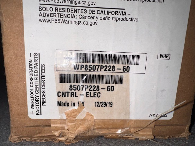 *NEW/OPEN* WP8507P228-60 ELECTRONIC OVEN CONTROL BOARD gallery