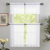 White Sheer Kitchen Curtains 36 inch 30"W x 36"L (Pack of 2) White-voile gallery