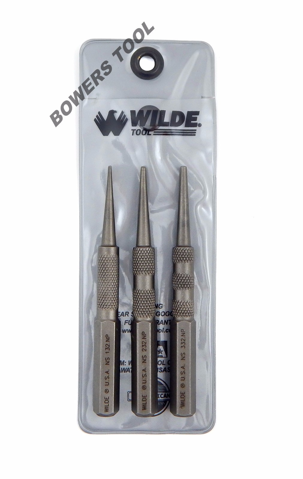 Wilde Tool 3pc Nail Set MADE IN USA High Carbon Steel 1/32, 1/16, 3/32 PT Cut gallery