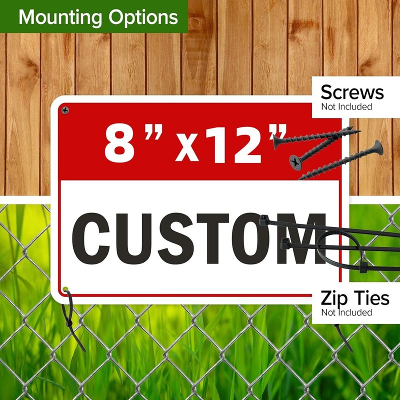 Customized Horizontal Tin Sign, allowing for the addition of any text/Photo gallery