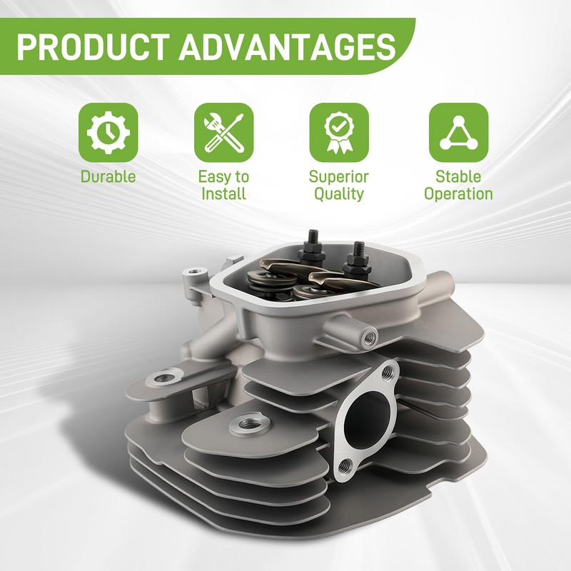 Fully Assembled Engine Cylinder Head w/ Gasket for Honda GX390 13HP GX340 11HP gallery