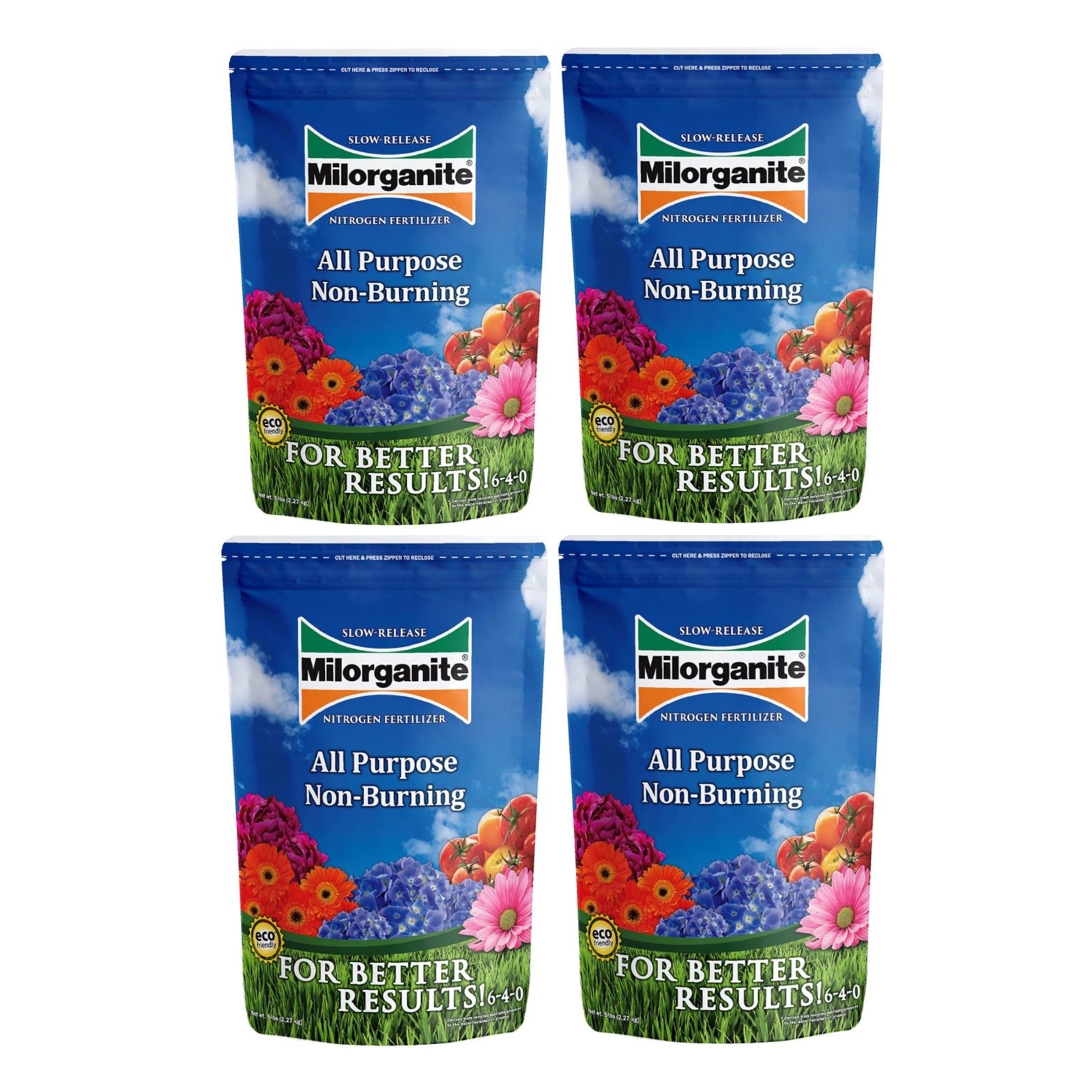 Milorganite All-Purpose Slow-Release Nitrogen Fertilizer 6-4-0, 5lb (Pack of 4) gallery