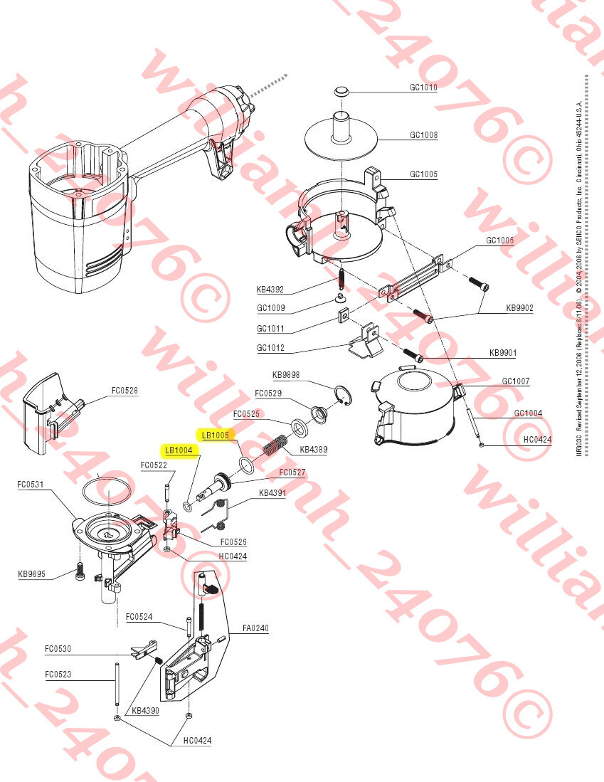 Senco RoofPro 450 O-ring rebuild kit gallery