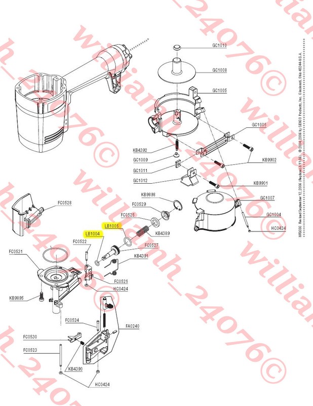 Senco RoofPro 450 O-ring rebuild kit gallery