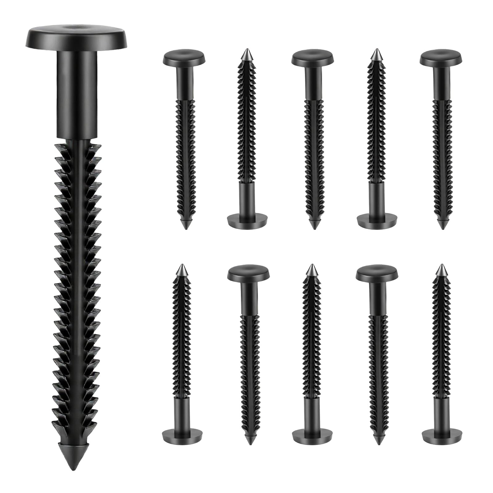 80-Pack 3 Inch Vinyl Shutter Fasteners Black Window Pegs Peg Lok Pins Screws gallery