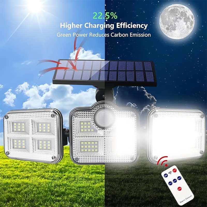 2 Pack LED Motion Sensor Solar Lights Outdoor IP65 Waterproof Security Lamp New gallery
