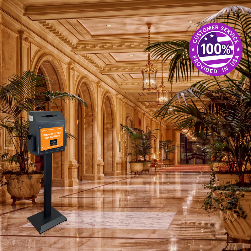 OPEN BOX Floor-Standing Offering Boxes with Key Lock, Suggestion Box with Stand gallery