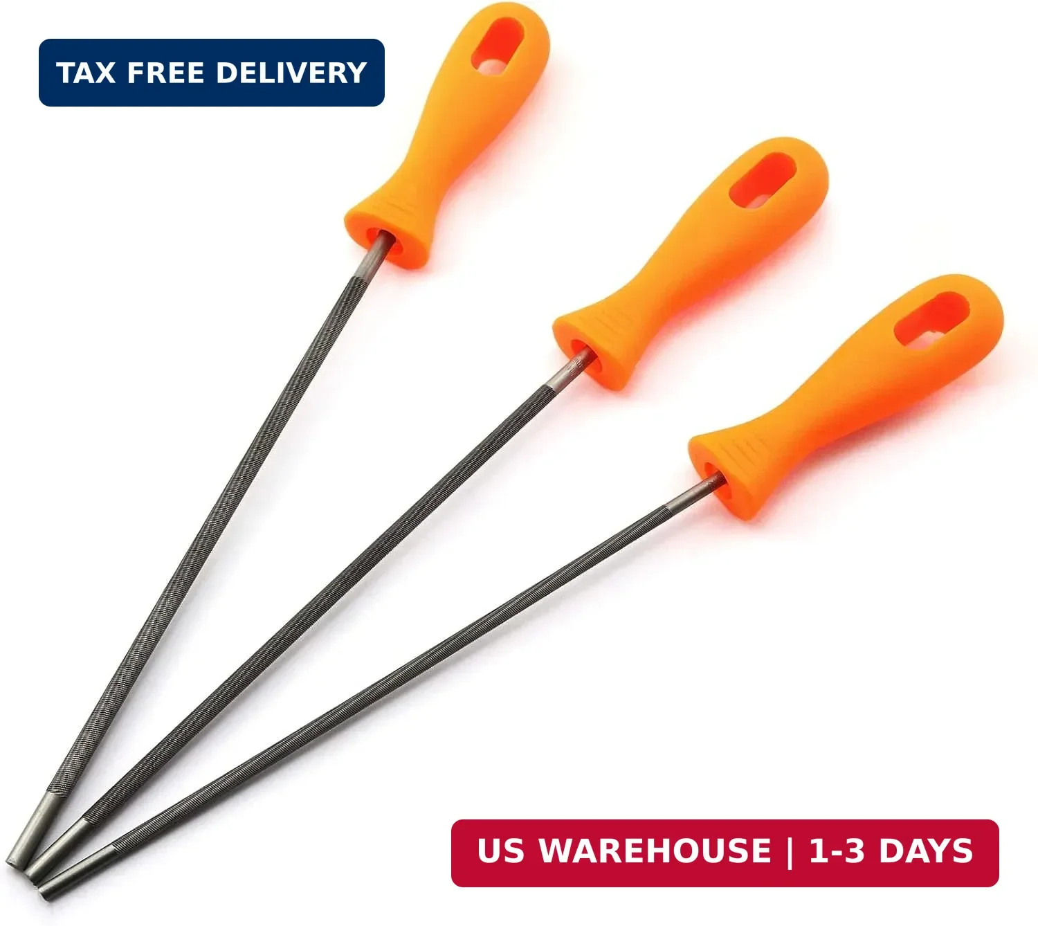 heyous 3pcs 5/32 Inches Chainsaw Chain Sharpening File Set Chainsaw Files Sharpe gallery