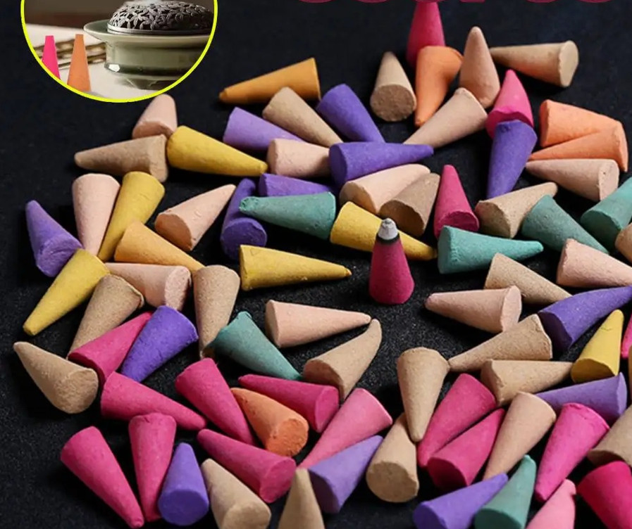 5-Pack 300pcs Backflow Incense Cones – Multi-Scented for Relaxation & Decor gallery