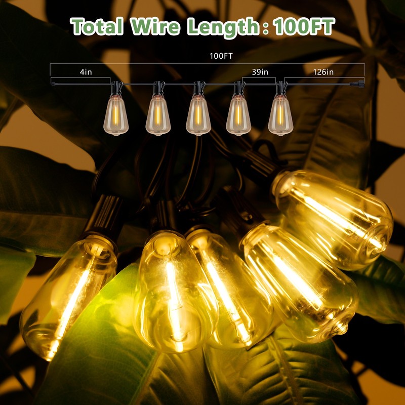 60FT 100FT Solar String Lights Outdoor Waterproof Patio with Remote Control ST38 gallery