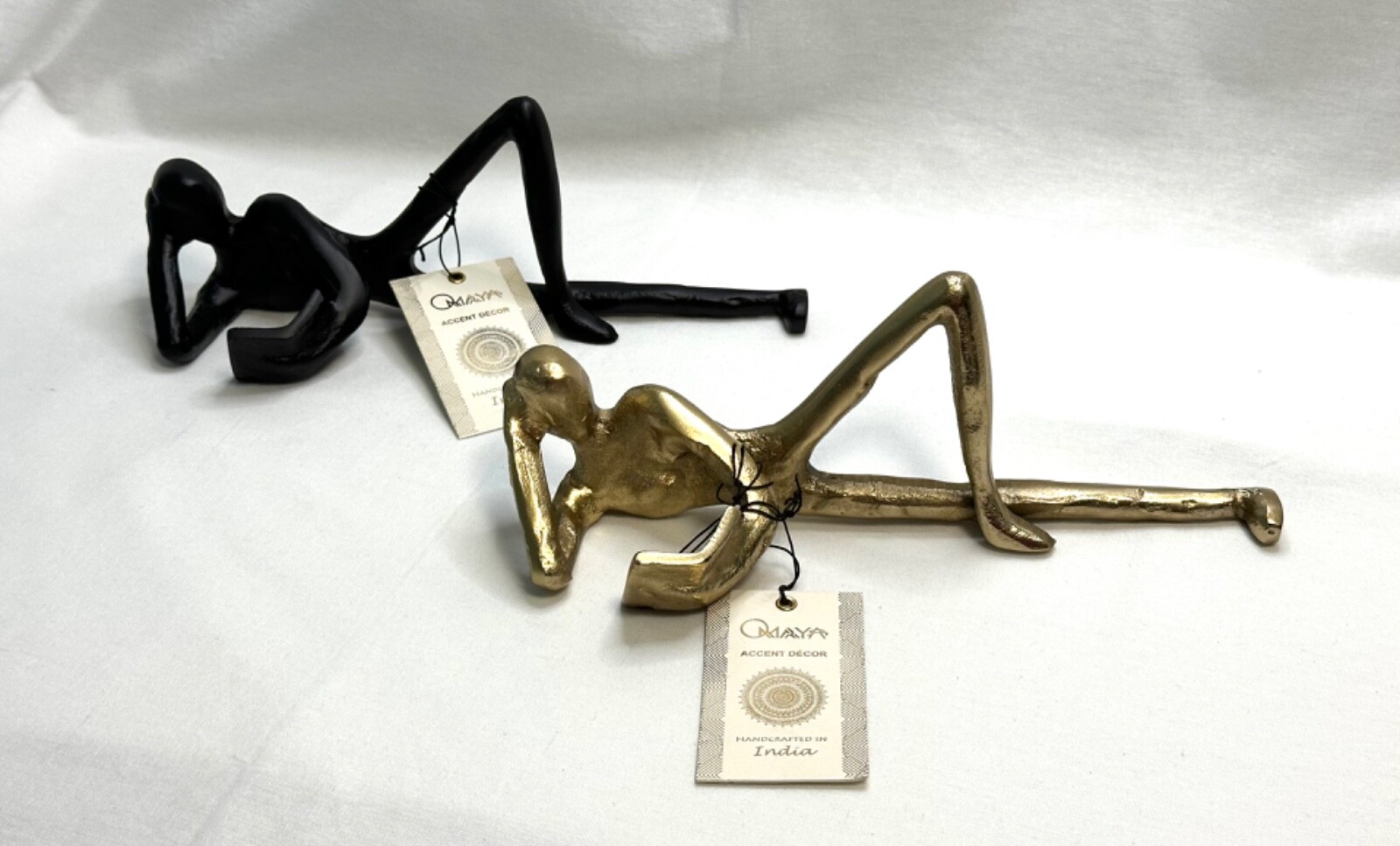 Metal Figurine Statue Reading Person Bookshelf Decor Modern Abstract Sculpture gallery