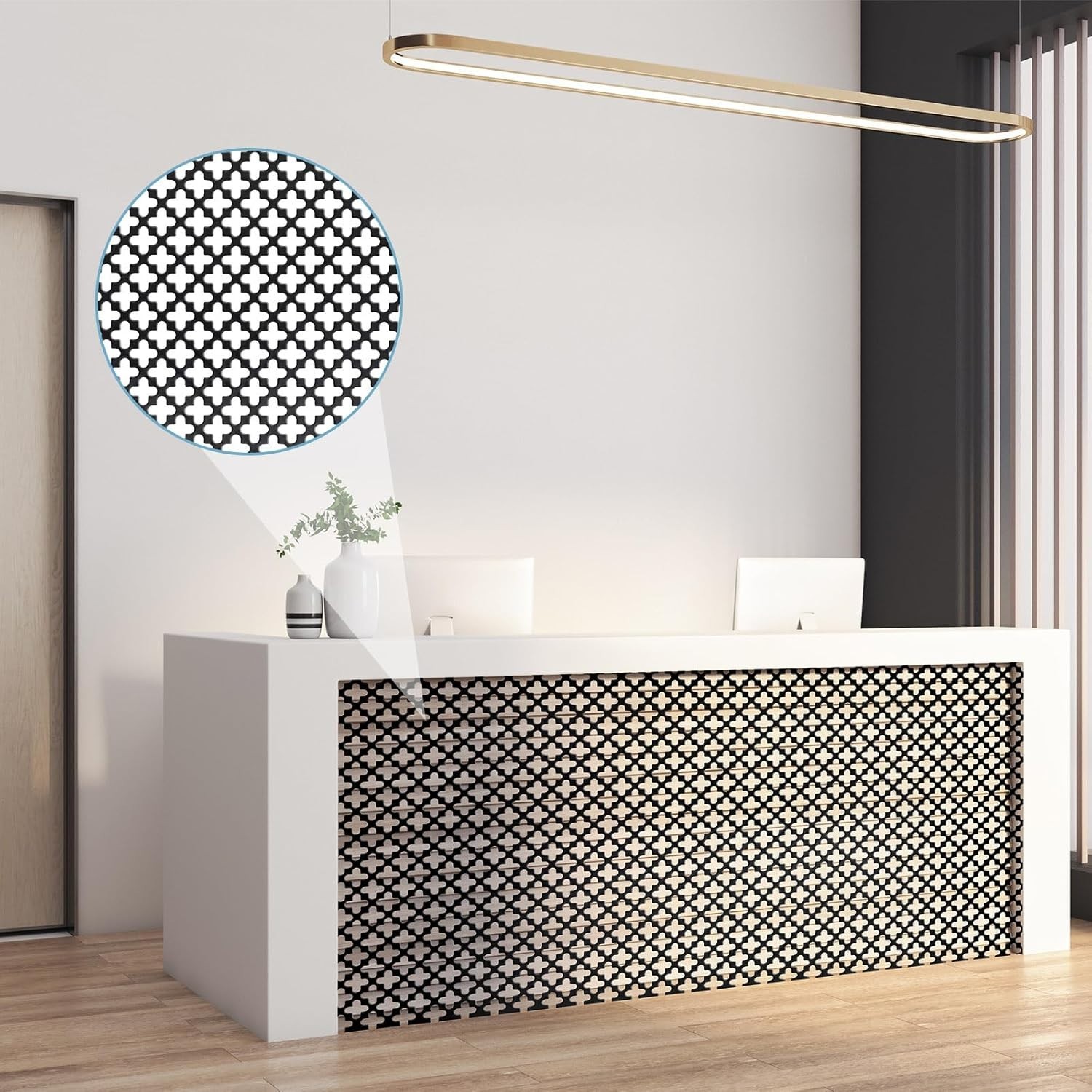 2 Pcs Cloverleaf Aluminum Sheet Perforated 0.02 Inch Thick Metal Mesh gallery