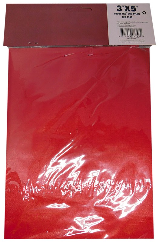 Red Solid Color Premium Quality 3x5 3'x5' Woven Poly Nylon Flag Banner gallery
