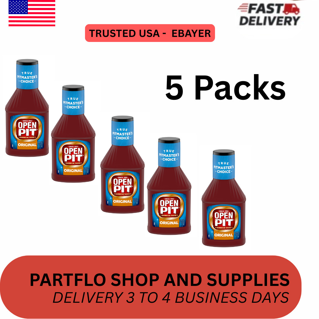5 Pack Open Pit Authentic Taste Blue Label Original Barbecue Sauce 18 oz Bottles gallery