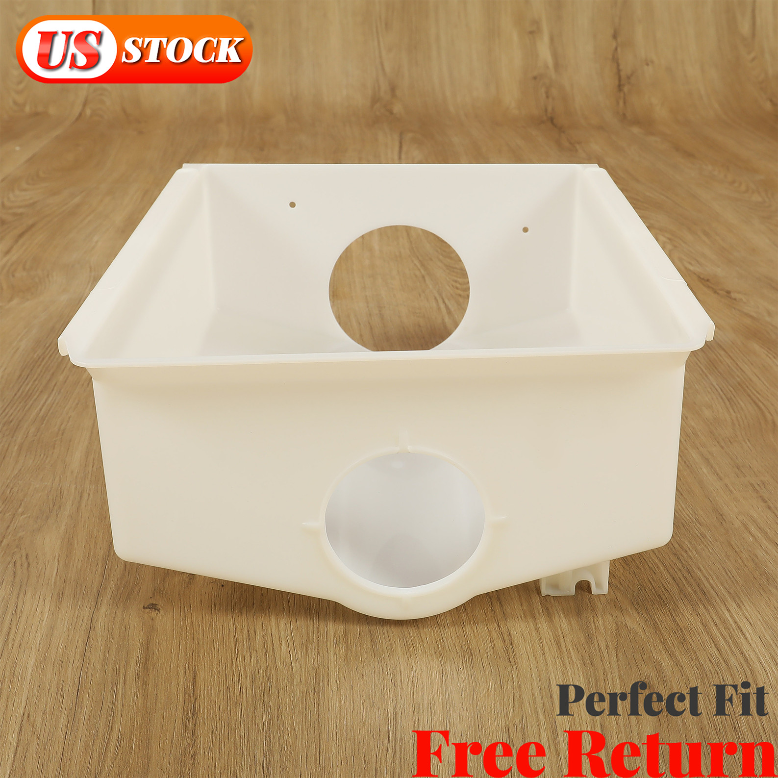 WPW10670845 Refrigerator Ice Bucket Container Whirlpool Refrigerator White New gallery