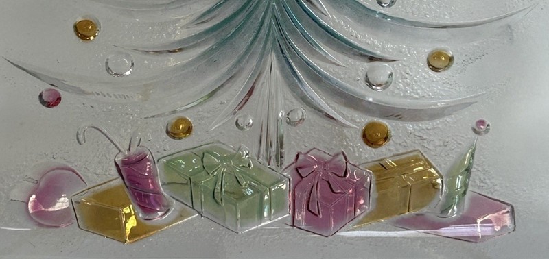 Mikasa Clear Glass Triangular CHRISTMAS TREE Serving Plate Platter Dish gallery