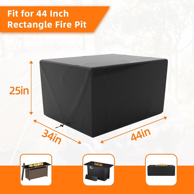 44" Fire Pit Cover, 600D Heavy Duty, for Outland Living 401/403 Fire Table gallery