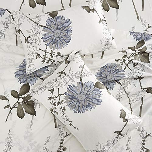Wake In Cloud - Floral Sheet Set, 100% Cotton Bedding, Botanical Flowers Pattern gallery