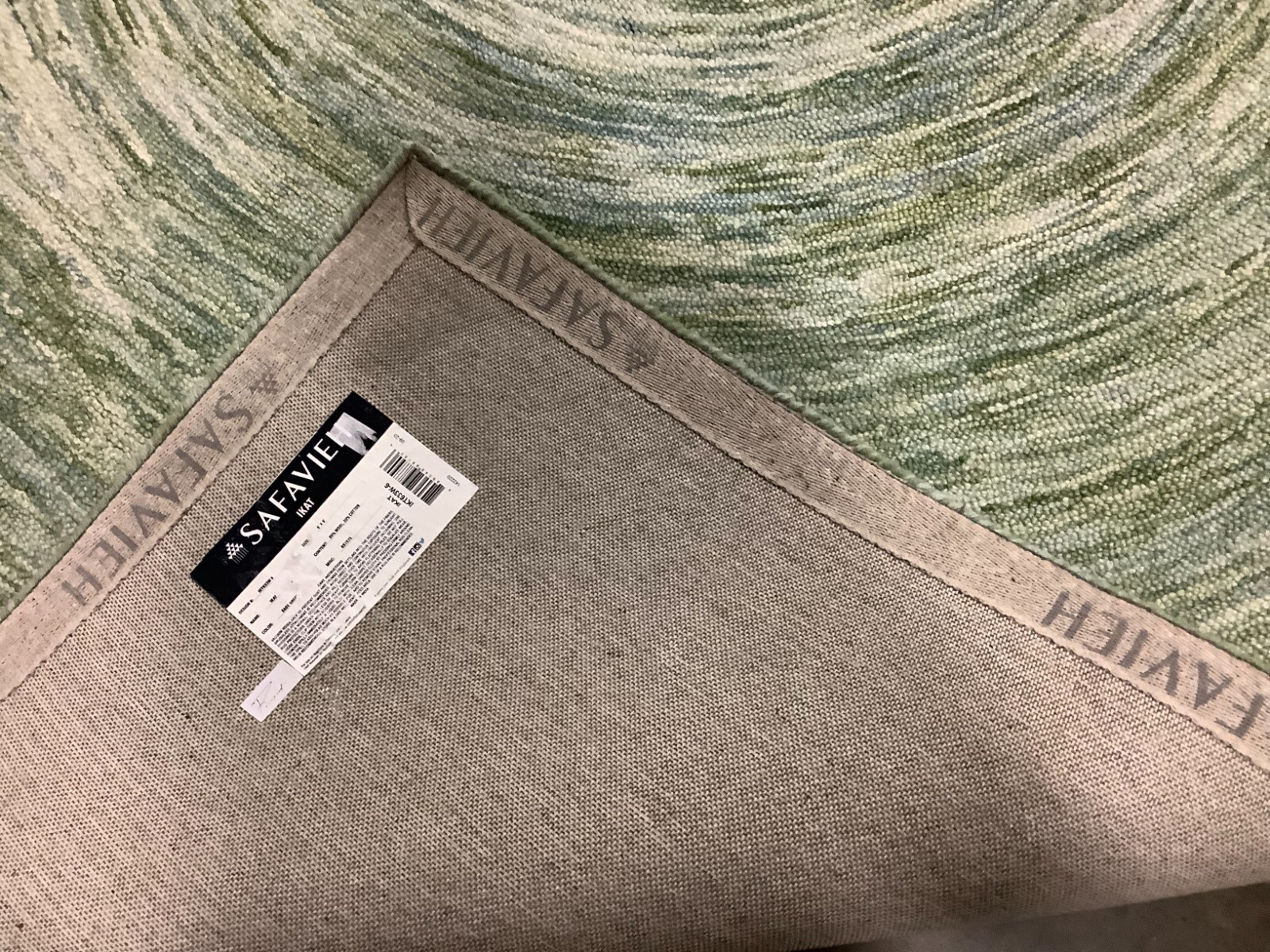 SAGE / GREEN 6'-0" x 9'-0" Back Stain Rug, Reduced Price 1172674623 IKT633W-6 gallery