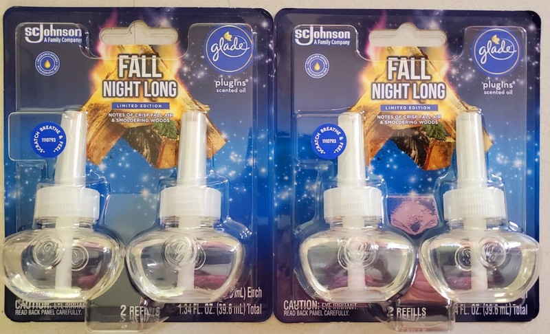 10 Glade PlugIns Fall Night Long Scented Oil Air Freshener Refills Limited Ed. gallery