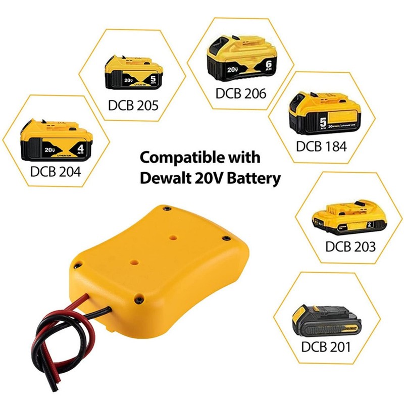1x Battery Adapter Converter For Dewalt 18V/20V Max Battery Dock Power Connecto gallery