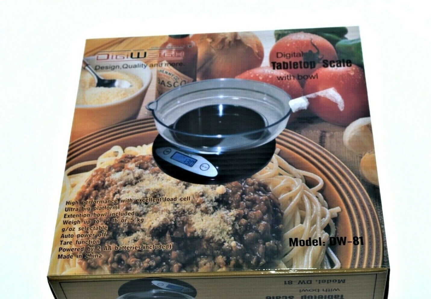 DIGIWEIGH DIGITAL TABLETOP SCALE WITH BOWL 11 POUND X 0.1 OZ-5000 KG gallery