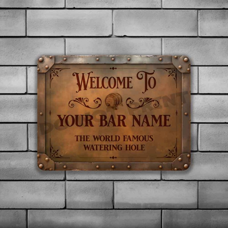 Proudly Serving Whatever You Bring Personalized Rusty Bar Metal - Metal Sign gallery