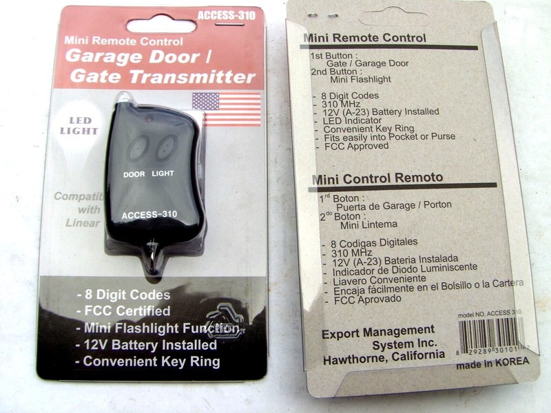 Mini 8 Digit Codes Remote Garage Gate Opener Transmitter Access-310 gallery