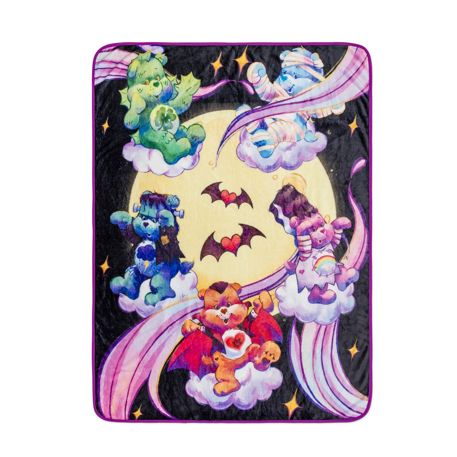 Care Bears x Universal Monsters Raschel Throw Blanket | 45 x 60 Inches gallery