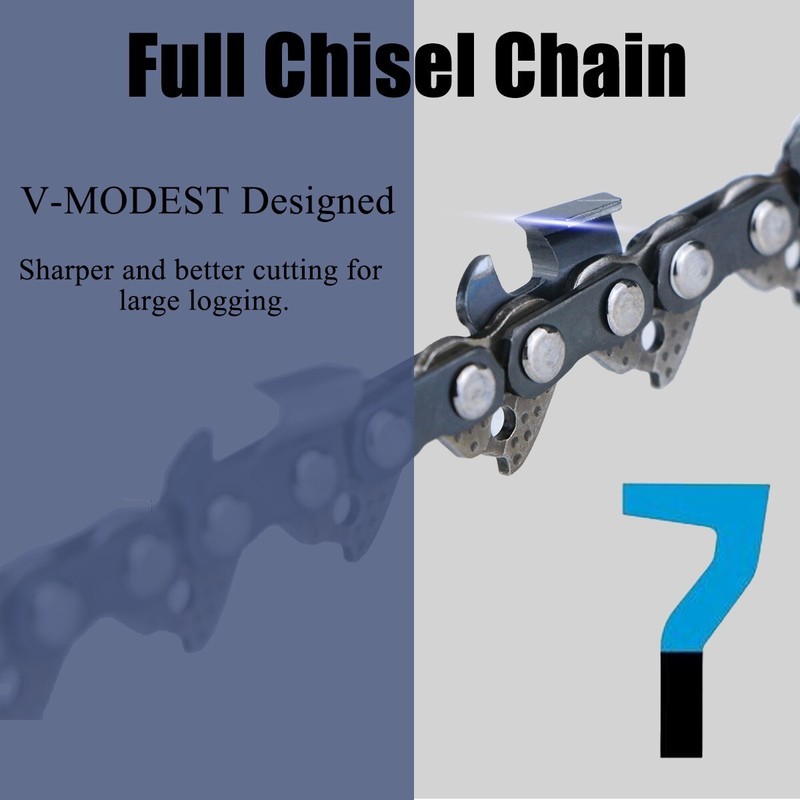 V-MODEST Chainsaw Chain 36'' Full Chisel 3/8 .050" 114DL For STIHL gallery