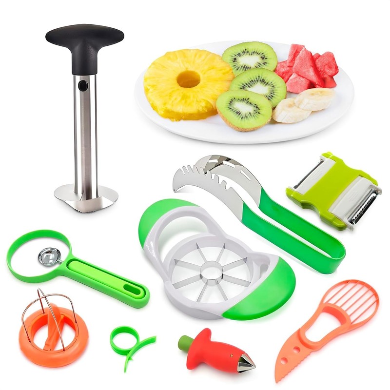 9-Pc Pineapple Corer & Slicer Set - Stainless Steel Blades## gallery