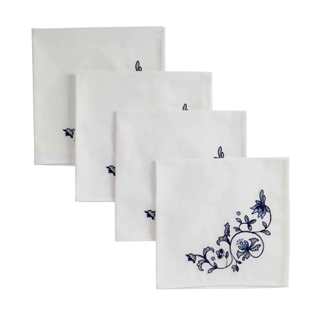 Spode® Blue Portofino 4-Pack Napkin Set 19”x 19” Poly-Cotton Blend New Sealed gallery