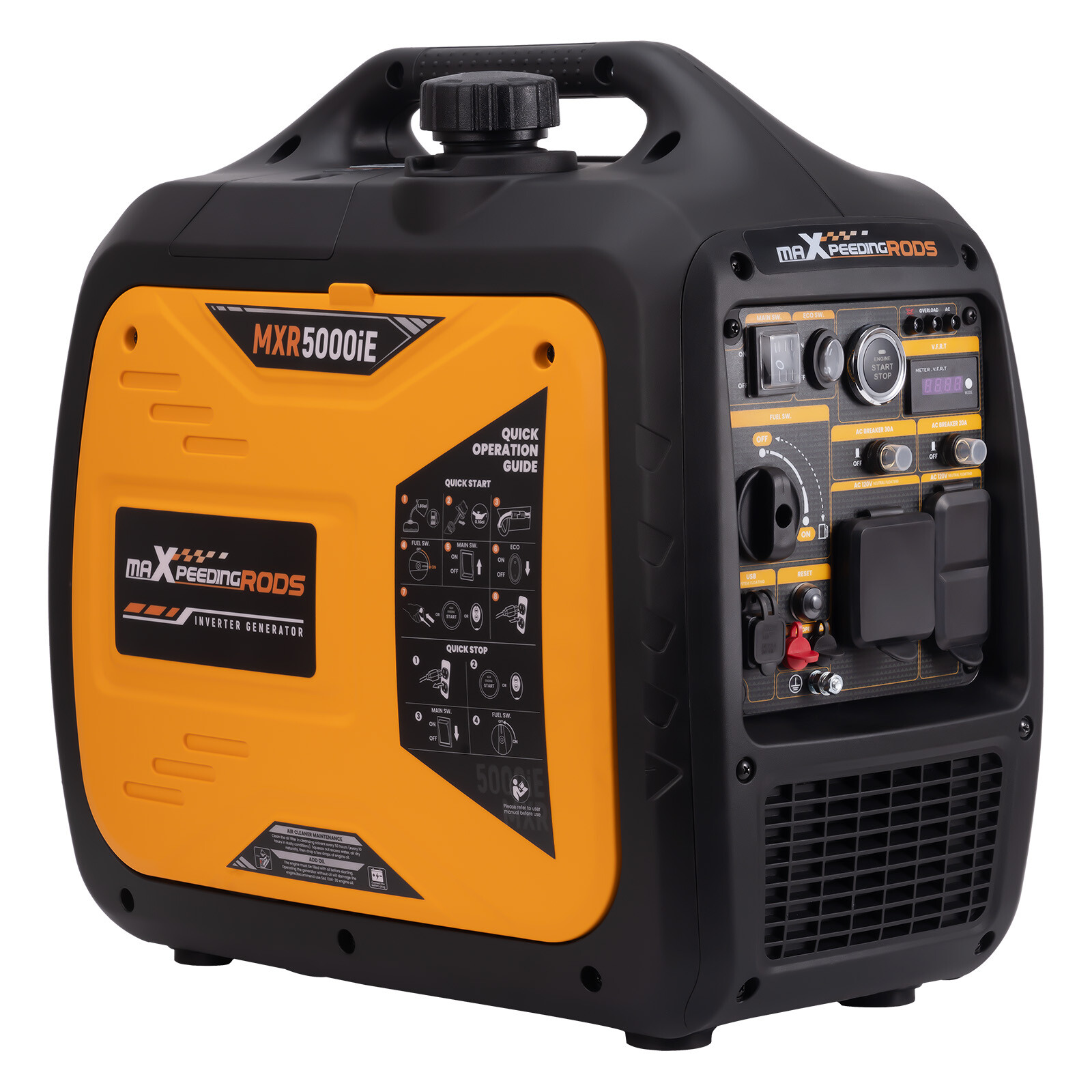 Inverter Generator 5000W Peak Digital Display Remote Start Outdoor Camping RV gallery