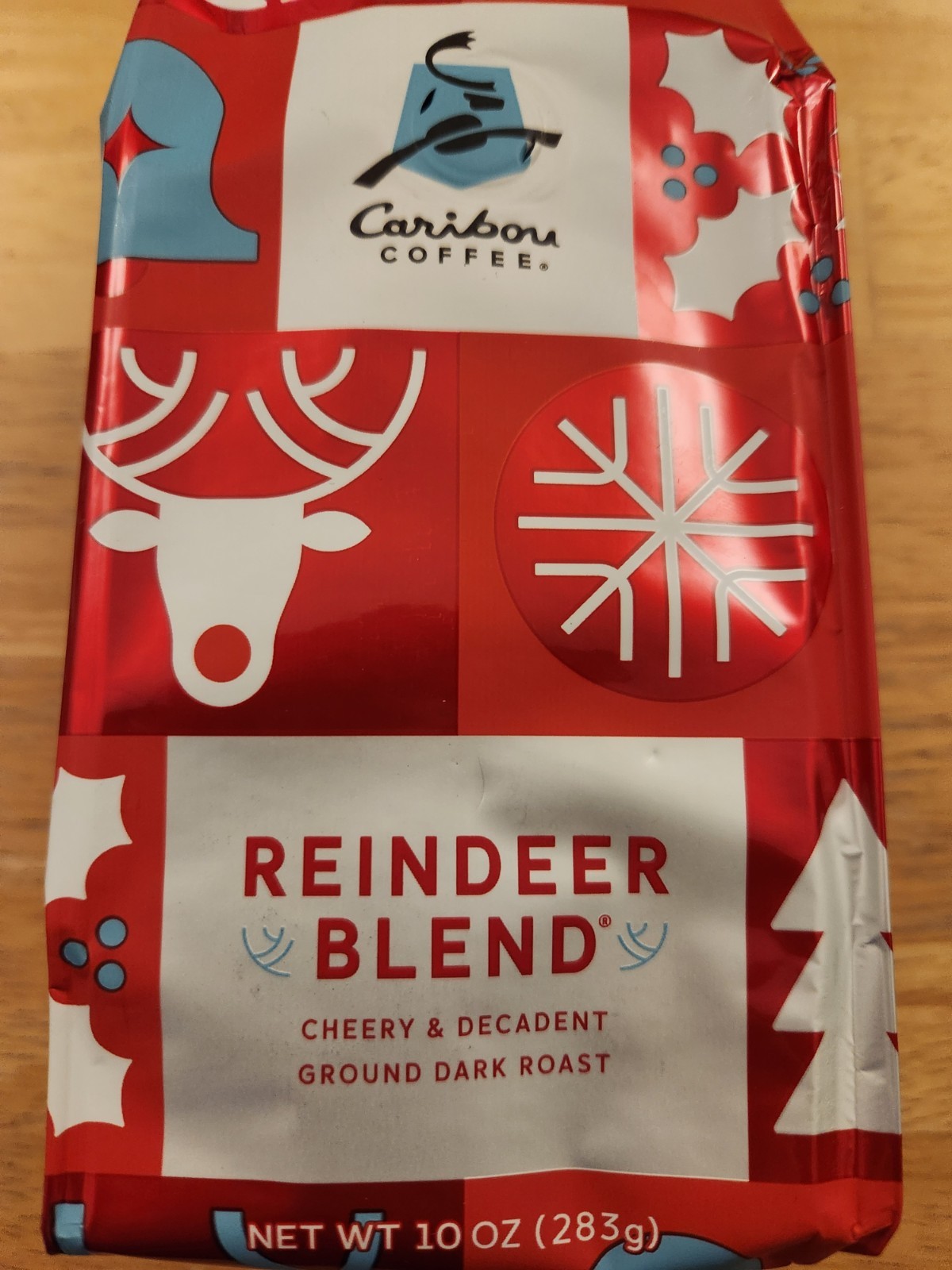 Caribou Reindeer Blend Cheery & Decadent Dark Roast Ground Coffee Lot Of 2 Bags gallery