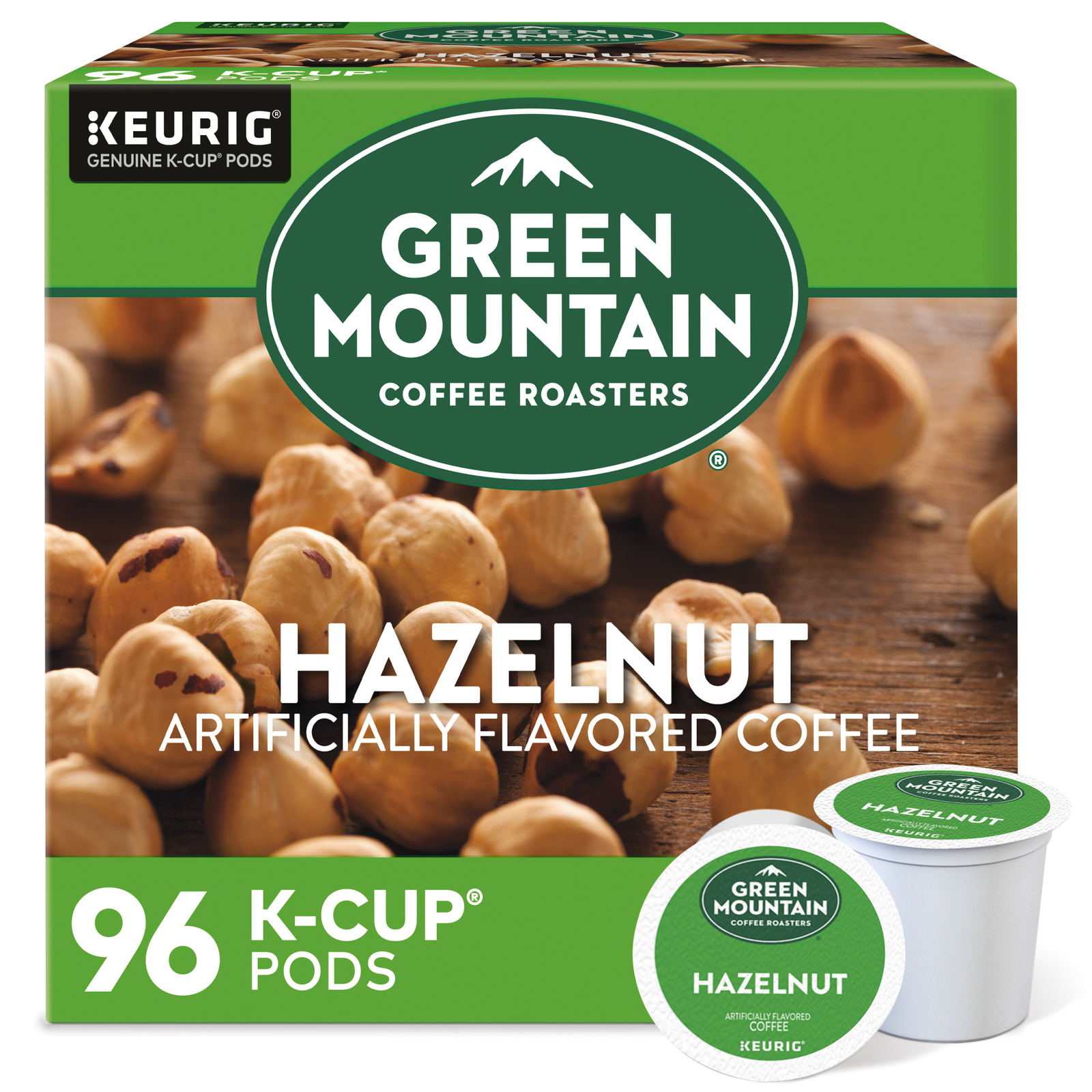 Green Mountain Coffee Hazelnut, Keurig K-Cup Pod, Light Roast, 96 Count gallery