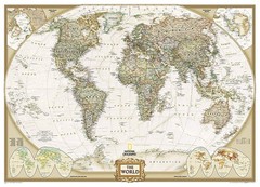 Large World Wall Map – Executive Mural 116.25 x 77 in – Educational Reference De