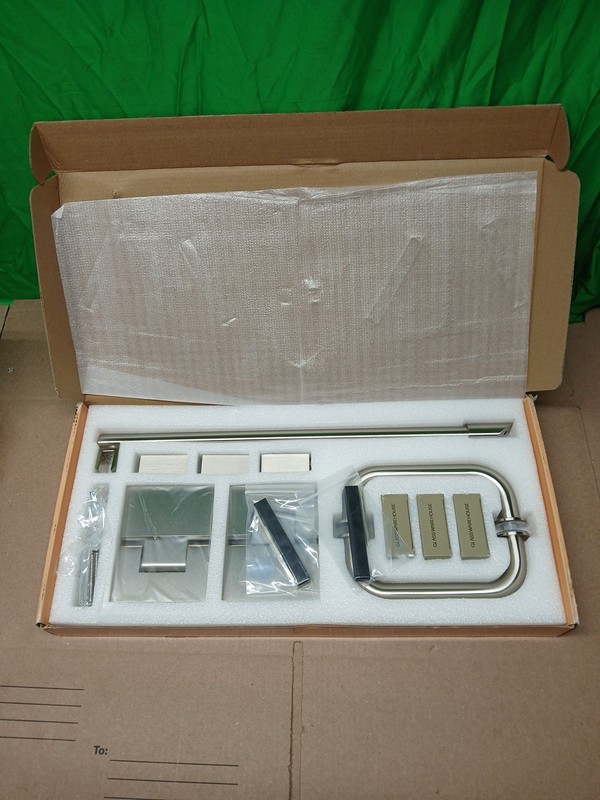 Glasswarehouse Shower Hinge Hardware Kit Brushed Nickle GW-GH-KIT-BN gallery