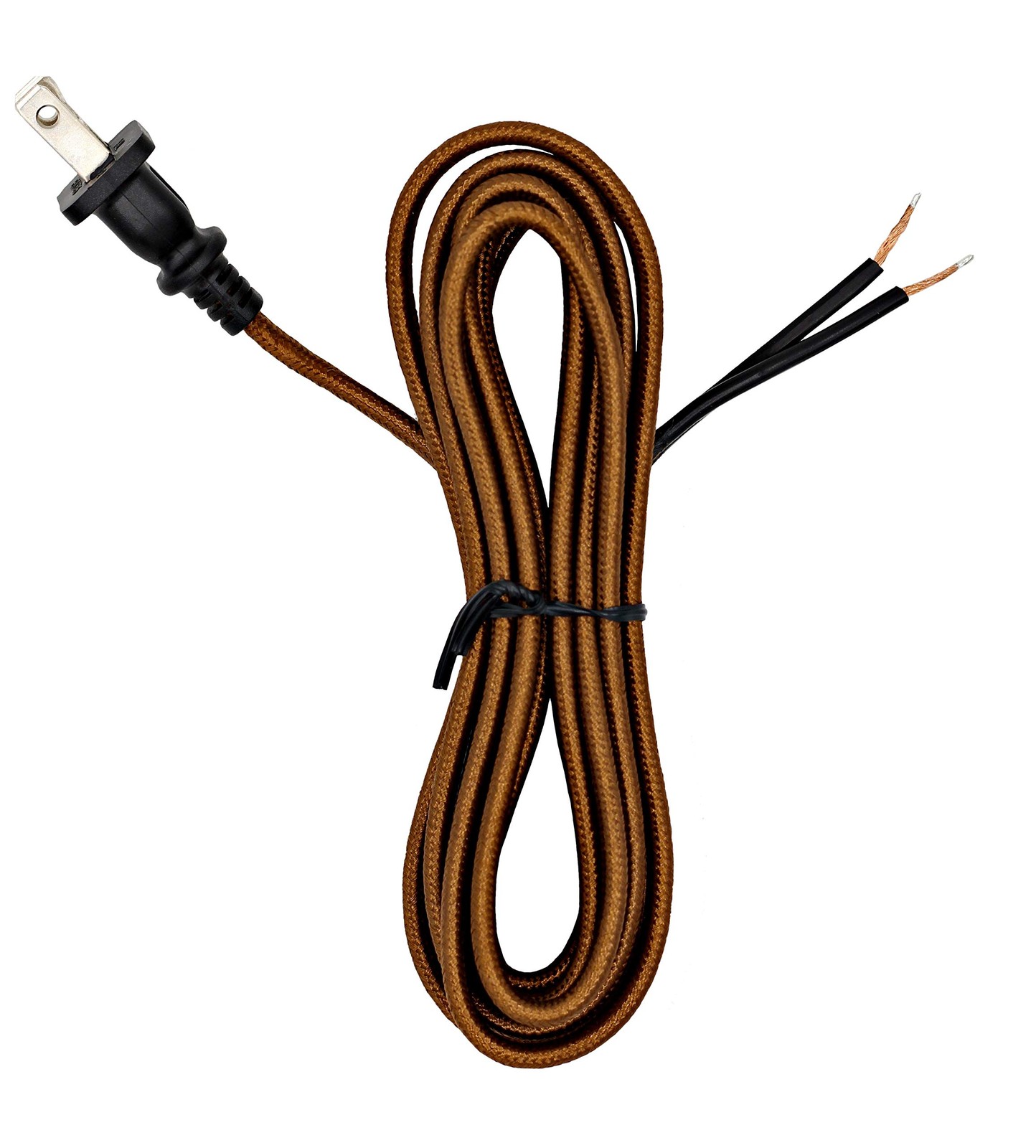 Creative Hobbies Rayon Cloth Covered Electric Lamp Cord with End Plug, Stripped gallery