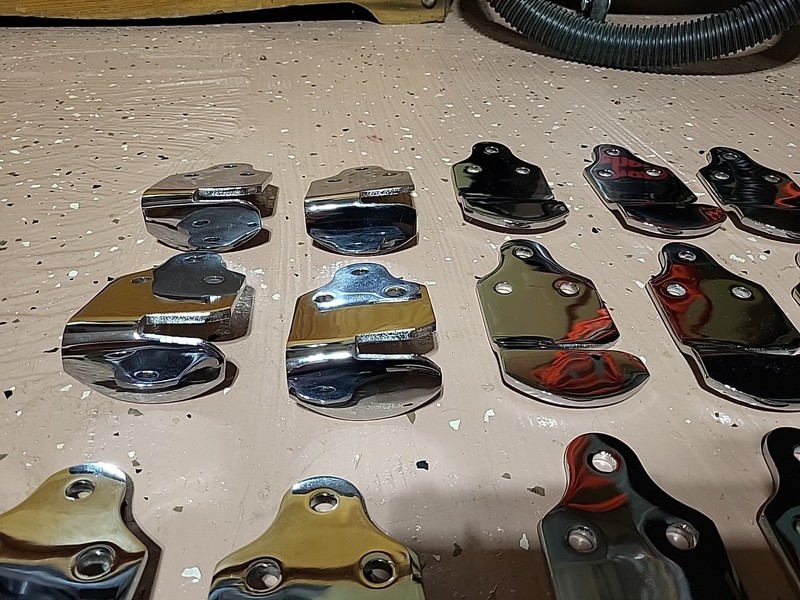 Stake Bed Brackets & Latches Truck Flat Bed Or Trailer 18 Pieces Polished Chrome gallery