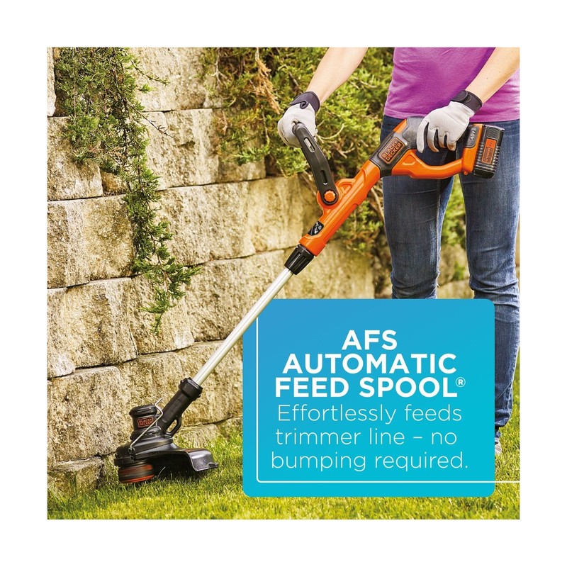 Black+Decker 40V MAX 13 Inch String Trimmer and Lawn Edger with Battery and C... gallery