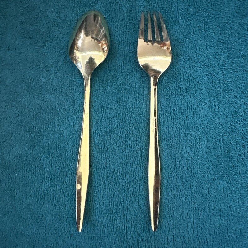 FLORENTINE 24K GOLD ELECTROPLATED FLATWARE 44 Pieces Set Tea Spoon Fork Knife gallery