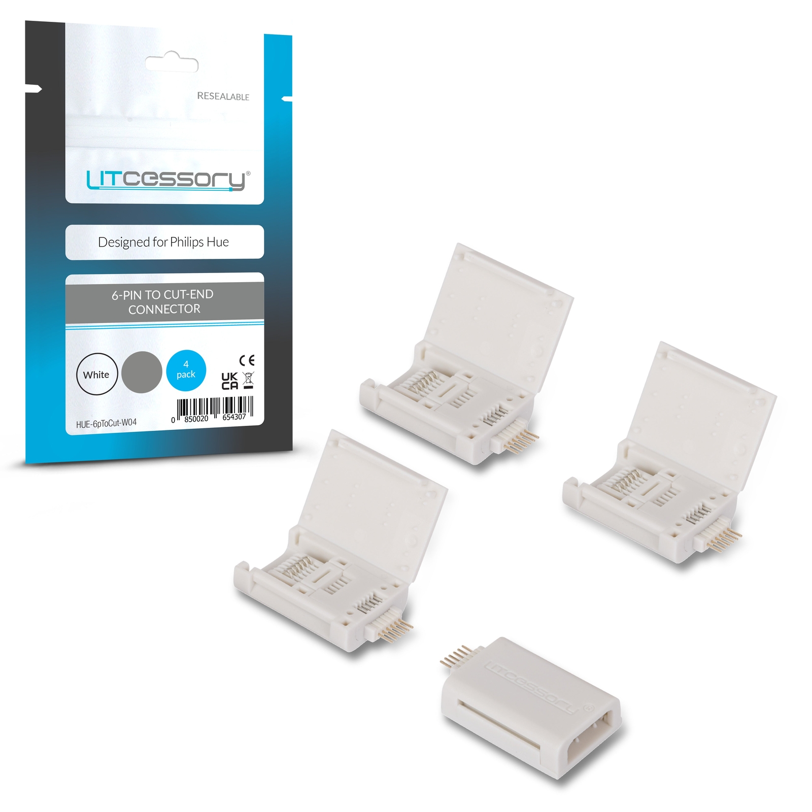 Litcessory 6-Pin to Cut-End Connector for Philips Hue Lightstrip Plus gallery