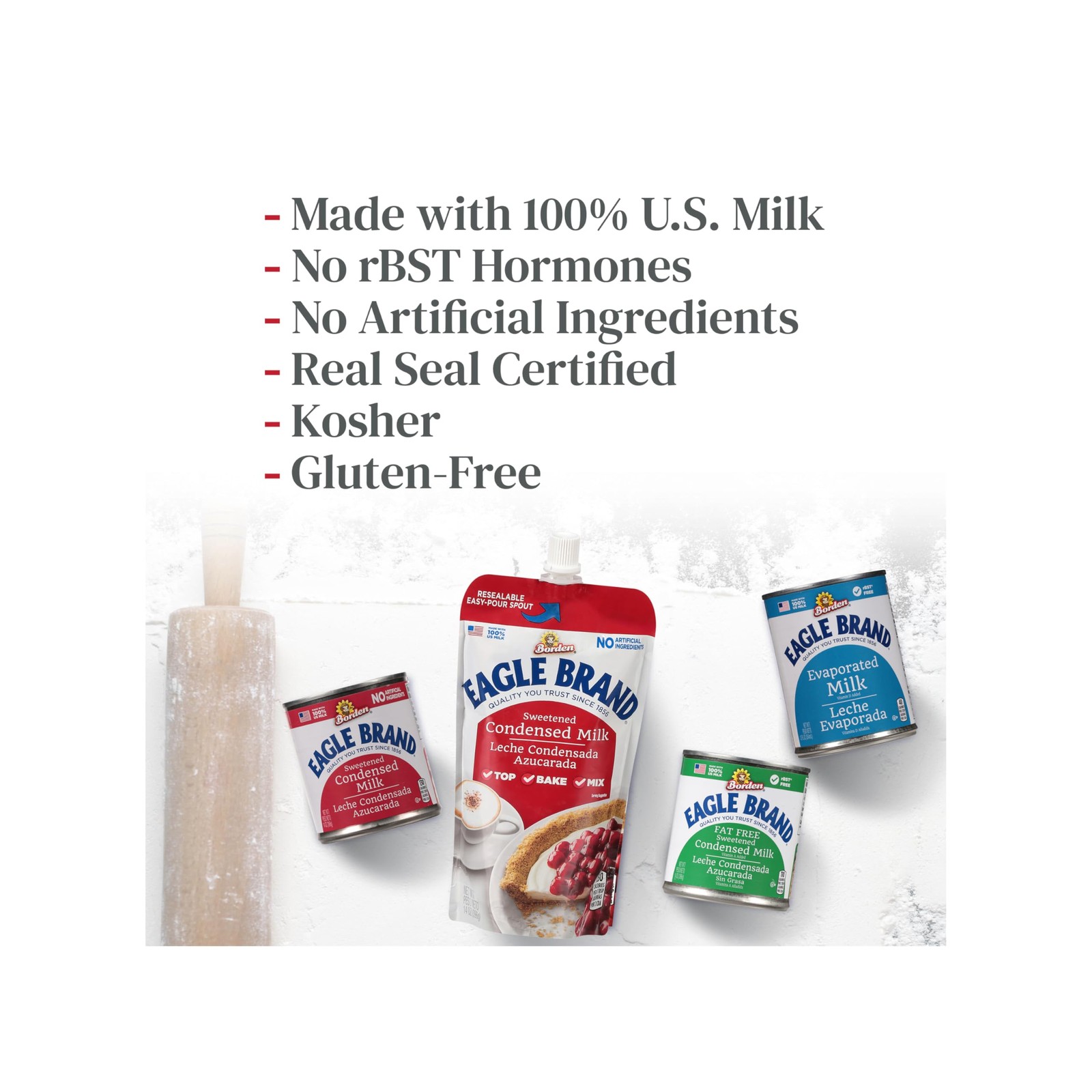 Eagle Brand 14oz Sweetened Condensed Milk, Great for 14 Fl Oz (Pack of 1) gallery